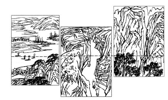> 山水画的构图20讲之二 宋代郭熙在《林泉高致》中载:"山有三远,自山